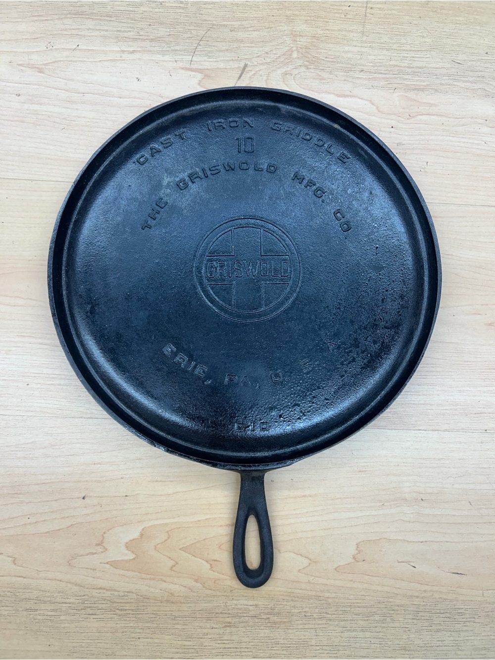 Vintage Antique Griswold Cast Iron 10 Griddle 1920’s 1930’s